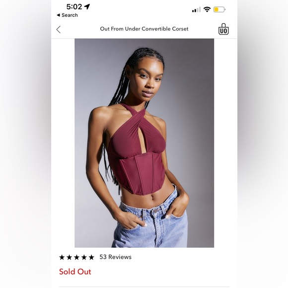 Out From Under Convertible Corset Top Size:Large WORN ONCE! SOLD OUT ONLINE! - Picture 2 of 8